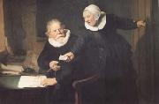 REMBRANDT Harmenszoon van Rijn The Shipbuilder and his Wife (mk25) Spain oil painting artist